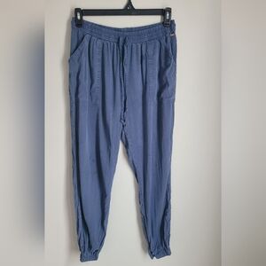 Pink By VS Womens Size Medium Blue Jogger Pants Minimalist Langenlook Grunge